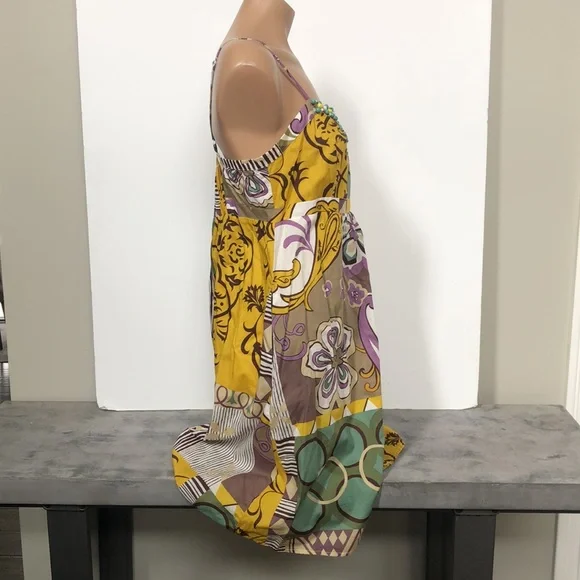 CABi Floral Patterned Beaded Summer Dress size 8 EUC ! - Picture 9 of 12